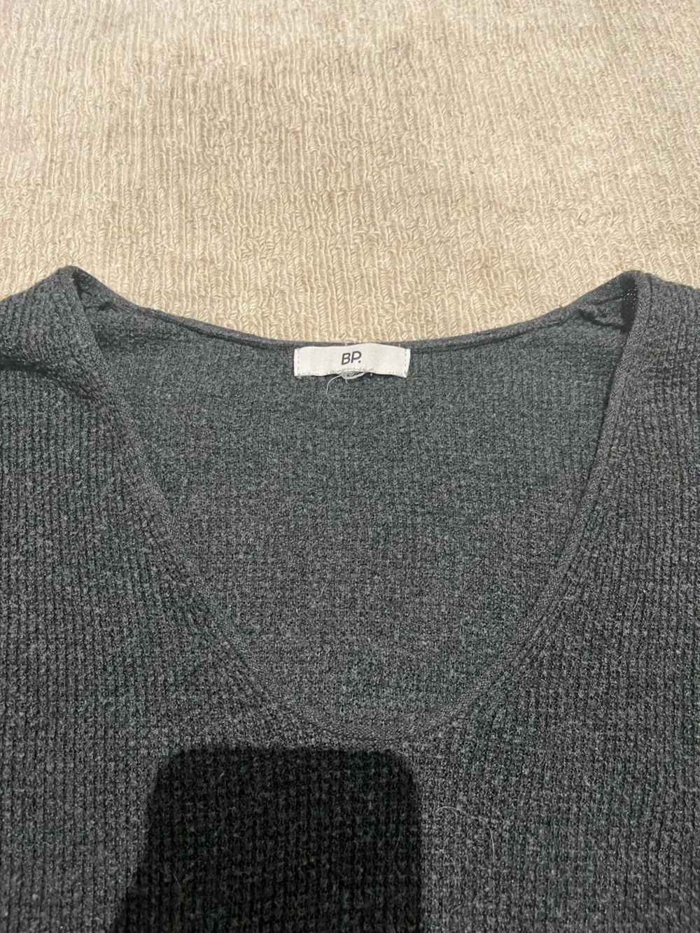 Grey V-Neck Women’s knit Sweater